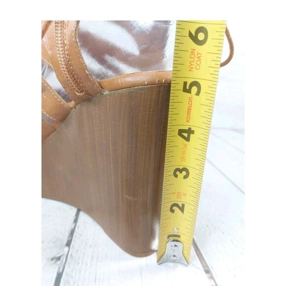 Steve Madden Platform Wedge Sandals Women's Size 8M Lace-up Gladiator Heels - Picture 6 of 14